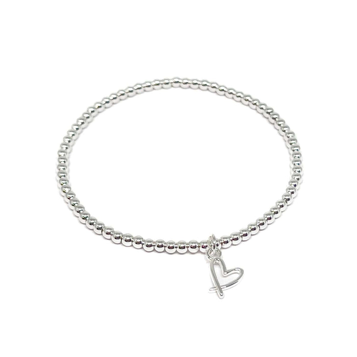 Clementine Cora Heart Bracelet - Silver