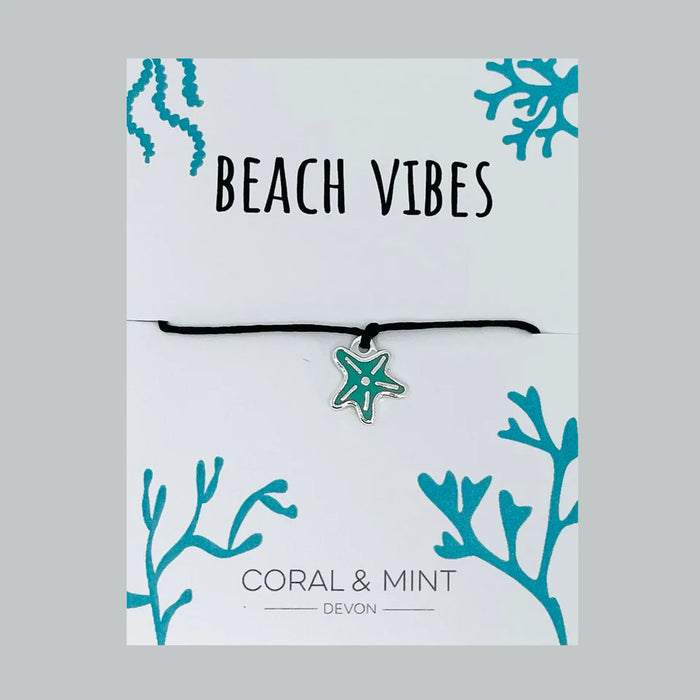 Coral & Mint Beach Vibes - Teal Starfish  Bracelet