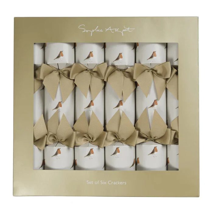 Sophie Allport Christmas Crackers - Felt Inner - Robins (Set of 6)