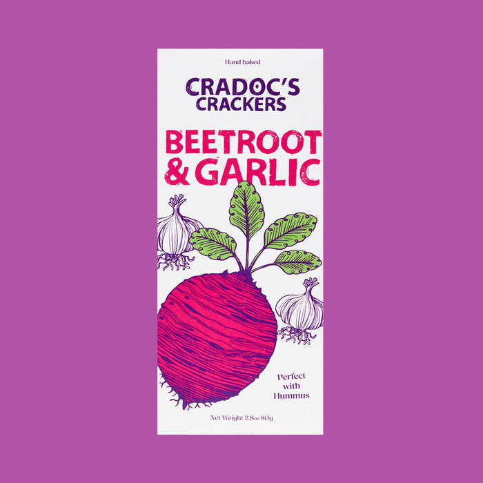 Cradoc's Savoury Biscuits Beetroot and Garlic