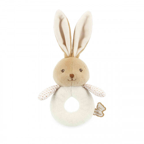 Kaloo Cream Rabbit Rattle Plush Toy