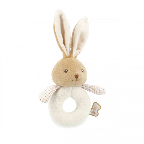 Kaloo Cream Rabbit Rattle Plush Toy
