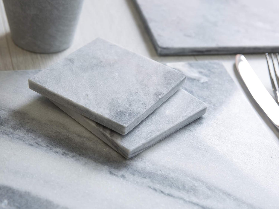 Creative Tops Naturals White Marble Drinks Coasters Set Of 4