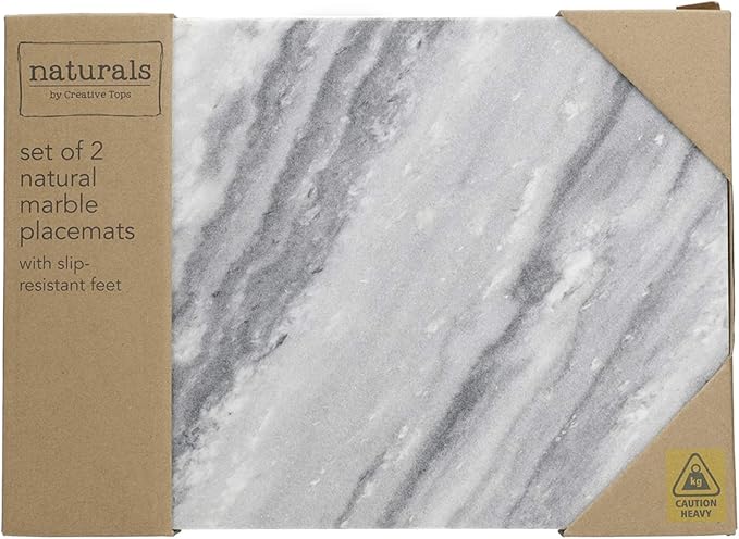 Creative Tops Naturals White Marble Placemats Set Of 2