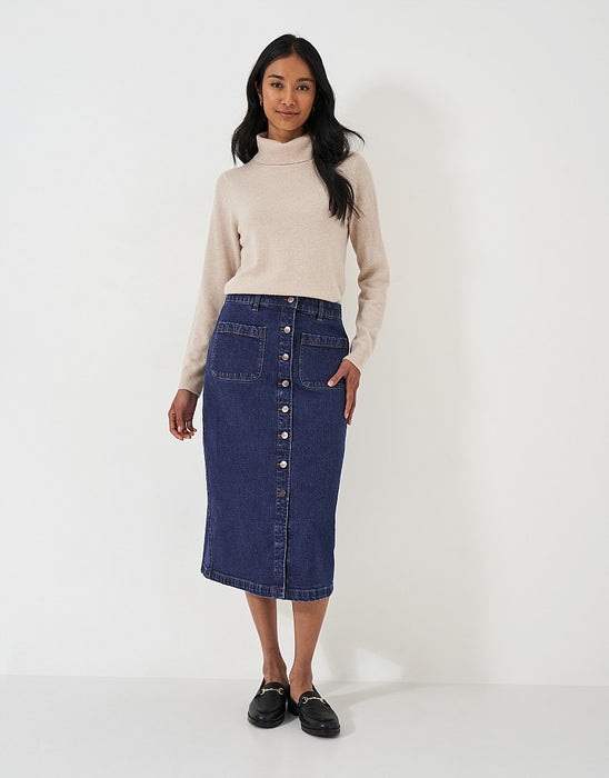 Crew Clothing Women's Amber Skirt Skirt In Navy Polka Dot