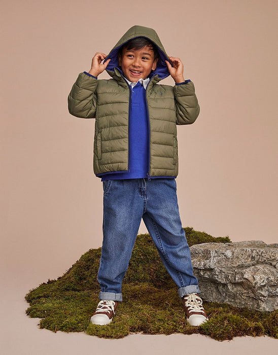 Crew Clothing Boys Reversible Lightweight Lowther Jacket In Navy Khaki