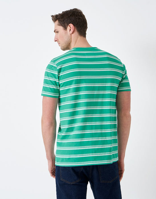 Crew Clothing Feeder Stripe T-Shirt Arcadia Green