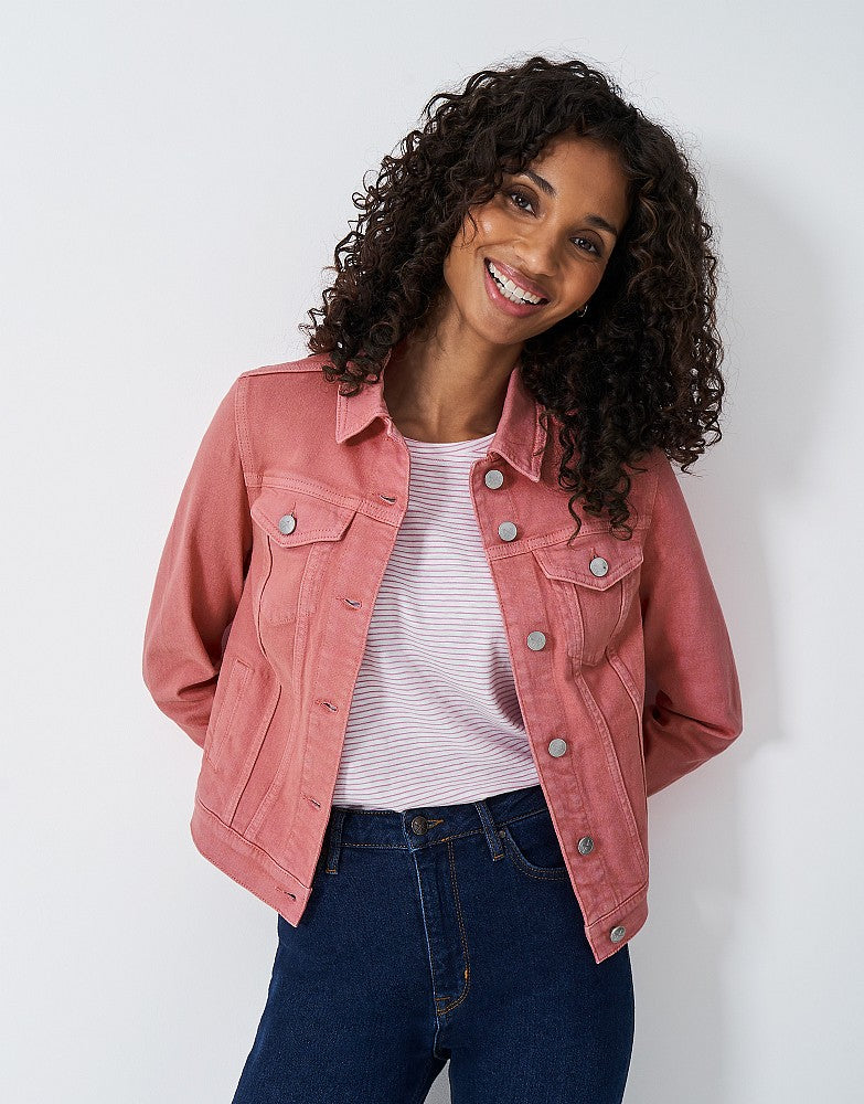 Crew Clothing Women's Denim Western Jacket In Pink — Maple Gifts
