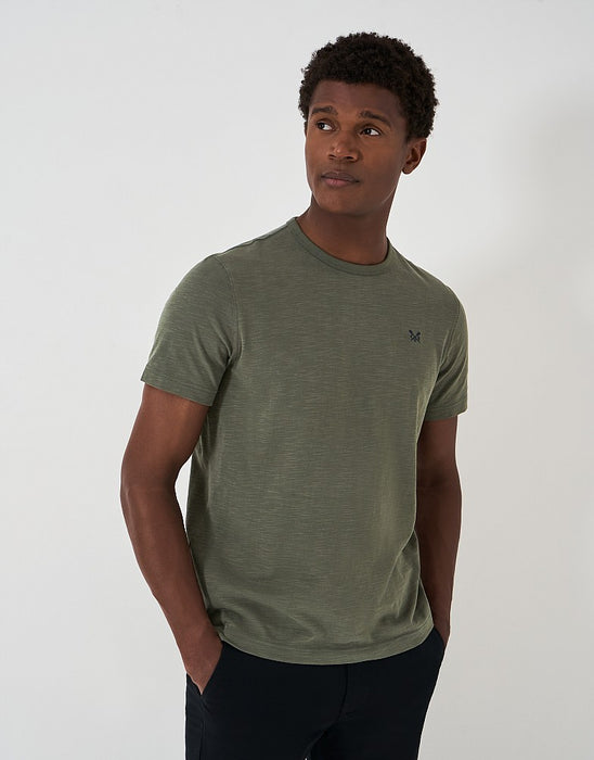 Crew Clothing Men's Slub T-Shirt In Heritage Olive