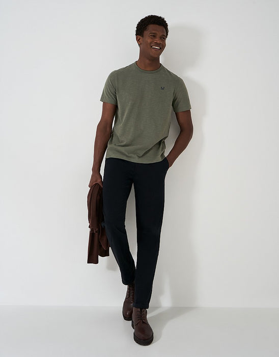 Crew Clothing Men's Slub T-Shirt In Heritage Olive