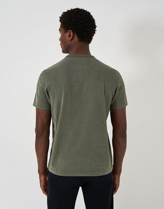 Crew Clothing Men's Slub T-Shirt In Heritage Olive