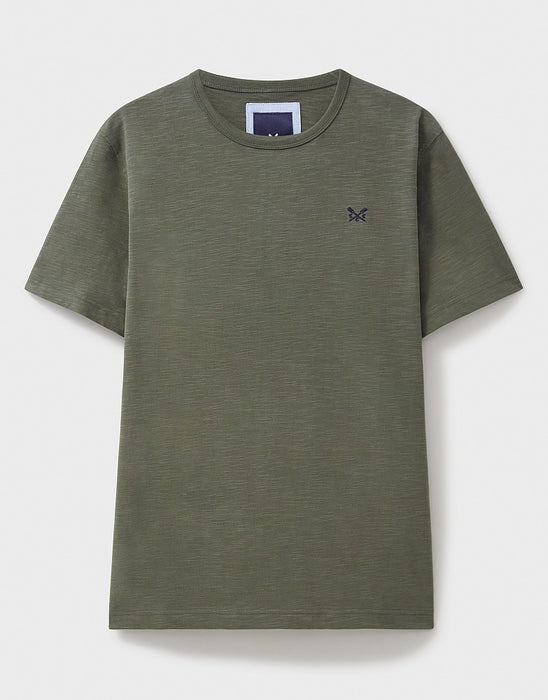 Crew Clothing Men's Slub T-Shirt In Heritage Olive