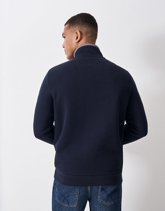 Crew Clothing Men's Classic Half Zip Sweatshirt In Heritage Dark Navy