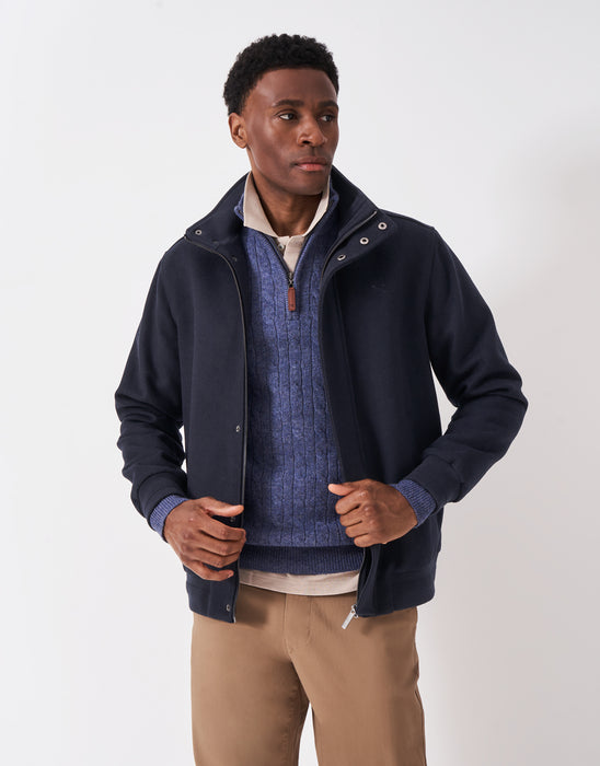 Crew Clothing Men's Fairburn Wool Blend Jacket In Heritage Dark Navy