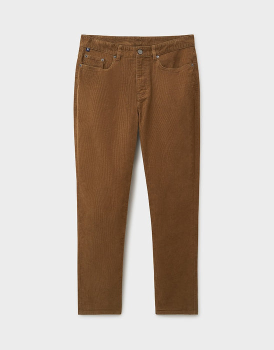 Crew Clothing Men's Parker Straight Cord Trousers in Tan