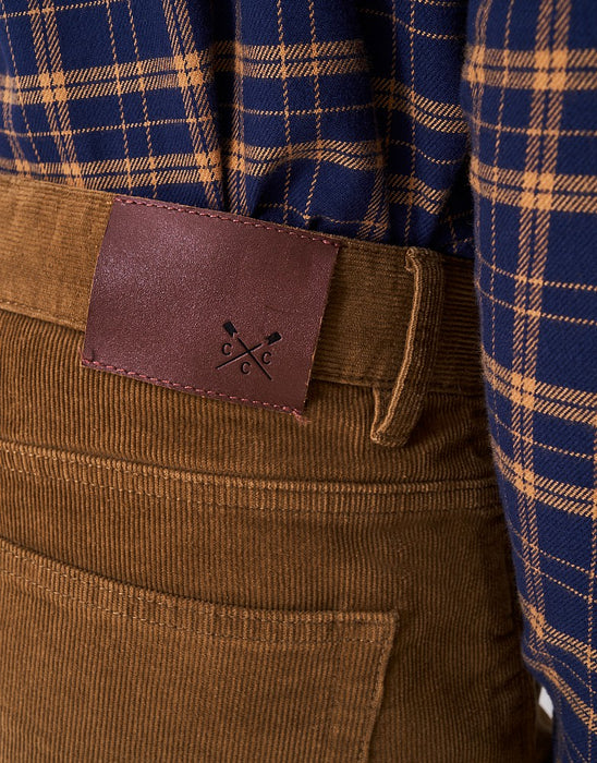 Crew Clothing Men's Parker Straight Cord Trousers in Tan