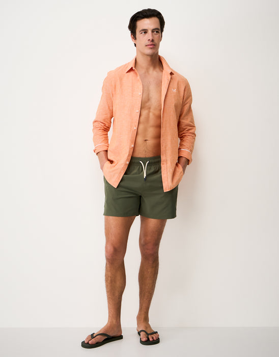 Crew Clothing Men's Plain Swim Shorts In Heritage Olive