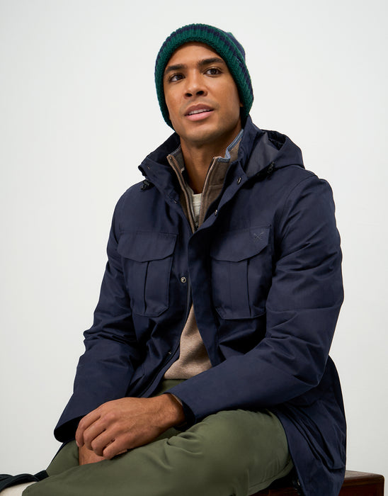 Crew Clothing Men's Seaforth Waterproof Jacket In Heritage Dark Navy