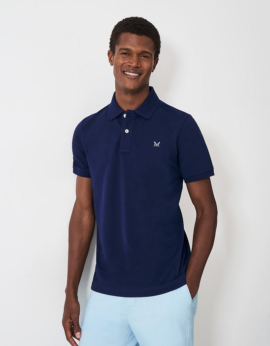 Crew Clothing Mens Classic Pique Polo In Pageant Blue