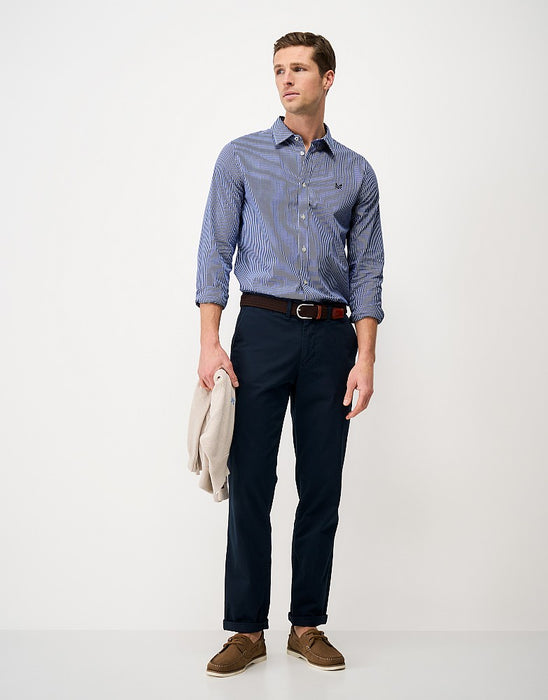 Crew Clothing Mens Slim Fit Micro Gingham Shirt In Heritage Ultra Marine