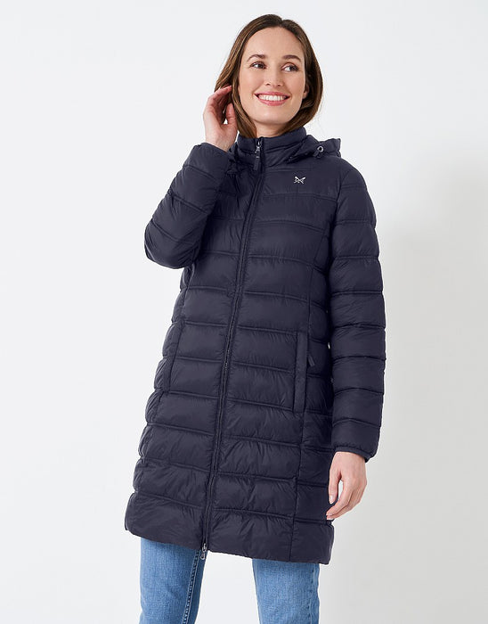 Crew Clothing Women's Lightweight Padded Coat In Dark Navy