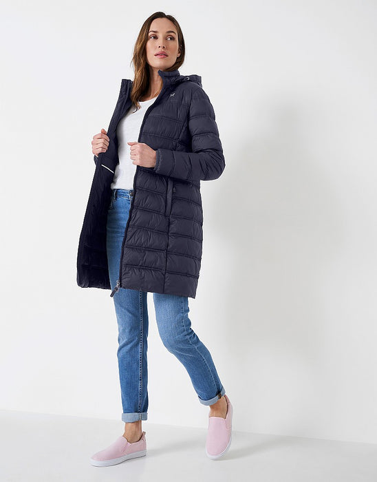 Crew Clothing Women's Lightweight Padded Coat In Dark Navy