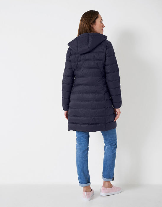 Crew Clothing Women's Lightweight Padded Coat In Dark Navy