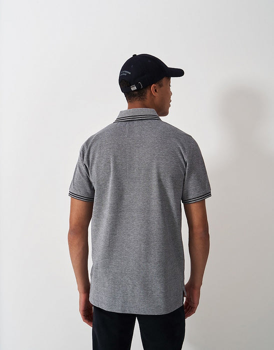 Crew Clothing Men's Oxford Pique Polo Shirt In Charcoal Grey