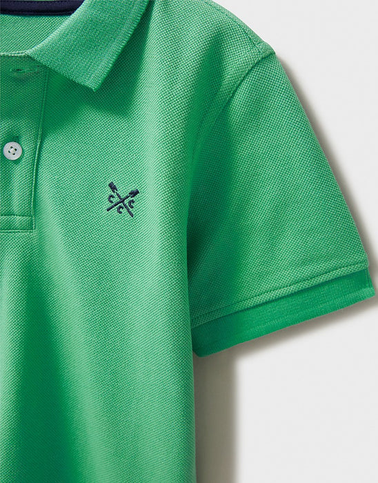 Crew Clothing Boys Classic Pique Green Polo Shirt