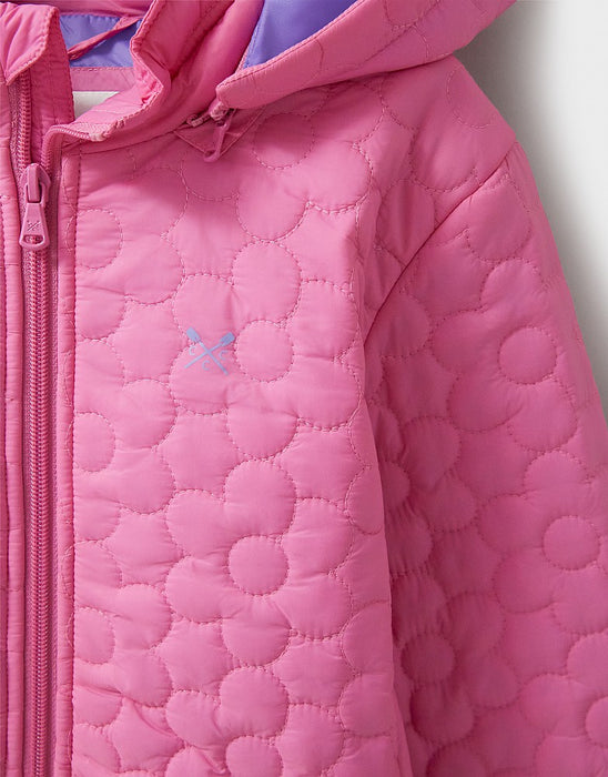 Crew Clothing Girls Lightweight Floral Quilted Jacket in Pink