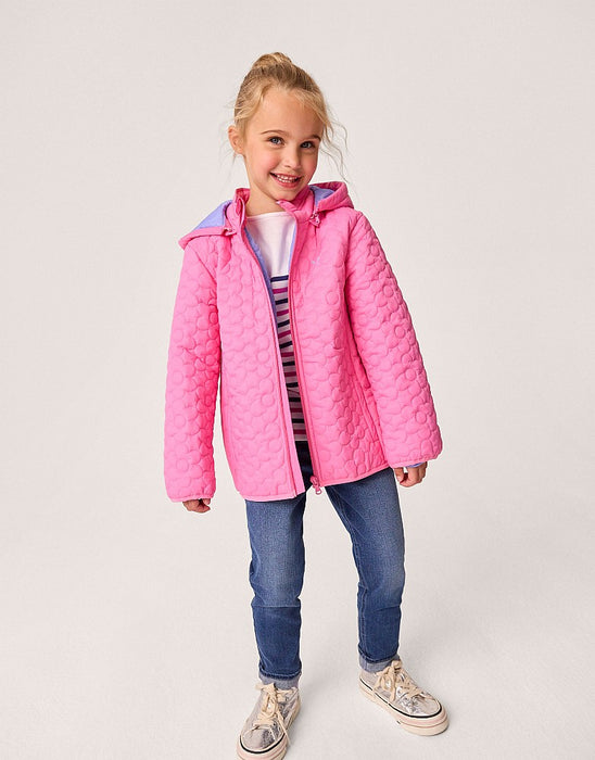 Crew Clothing Girls Lightweight Floral Quilted Jacket in Pink