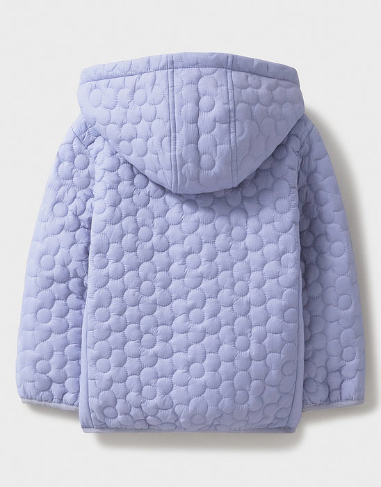 Crew Clothing Girls Lightweight Floral Quilted Jacket in Blue