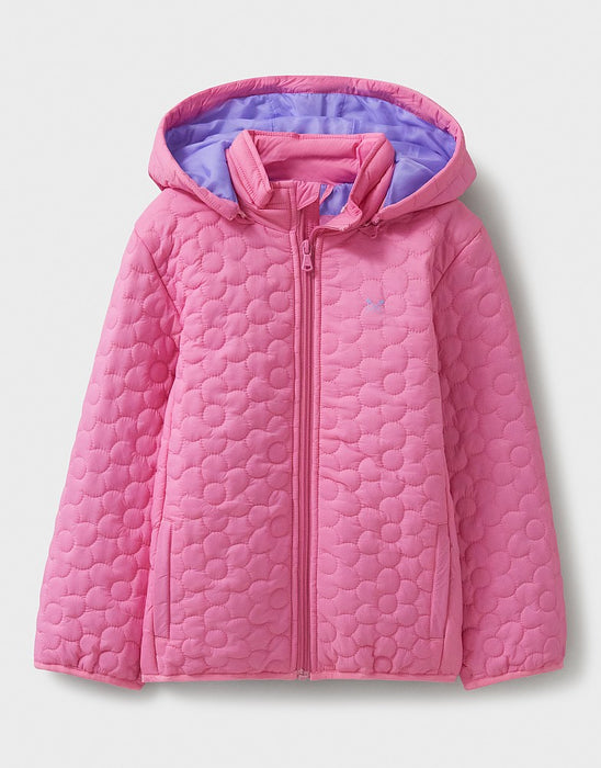 Crew Clothing Girls Lightweight Floral Quilted Jacket in Pink