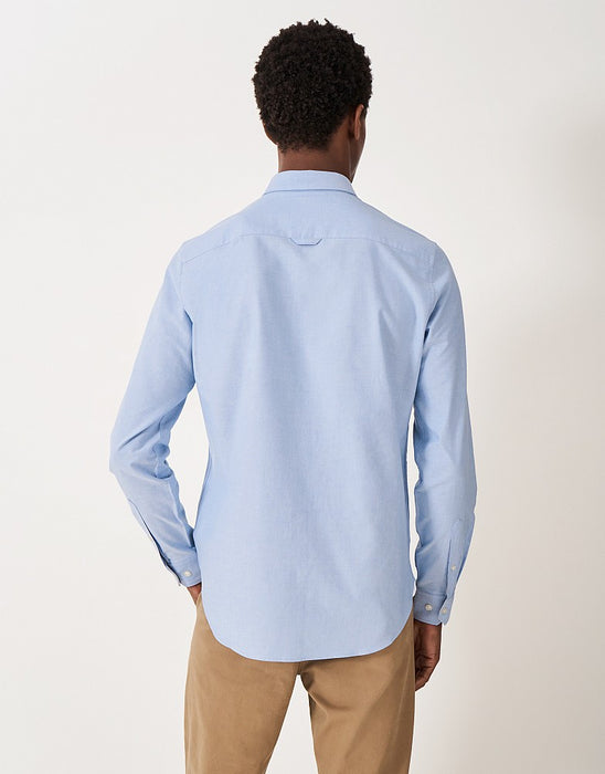 Crew Clothing Men's Sky Blue Slim Fit Cotton Oxford Shirt Sky Blue