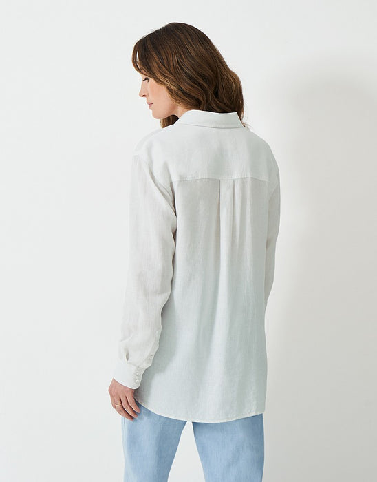 Crew Clothing Women's Linen Blend Shirt In White