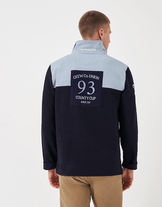 Crew Clothing Men's Chest Panel Padstow Sweatshirt In Indigo