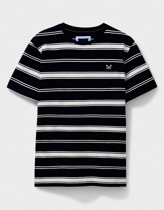 Crew Clothing Men's Short Sleeve Stripe T-shirt In Heritage Navy White