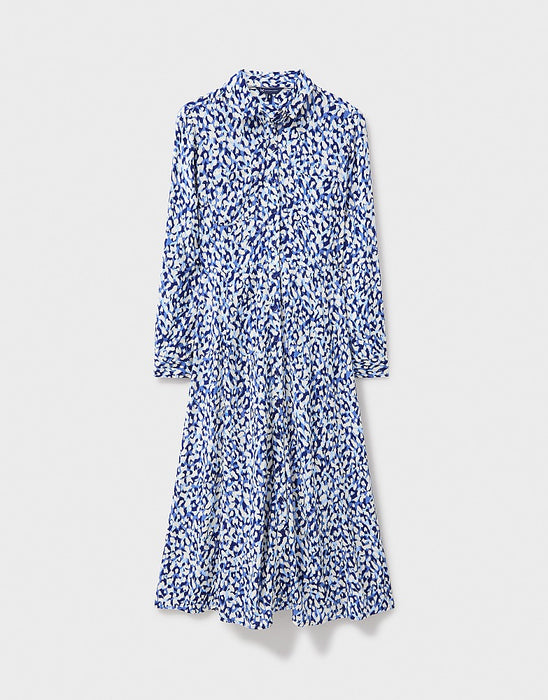 Crew Clothing Women's Sienna Shirt Dress In Animal Blue