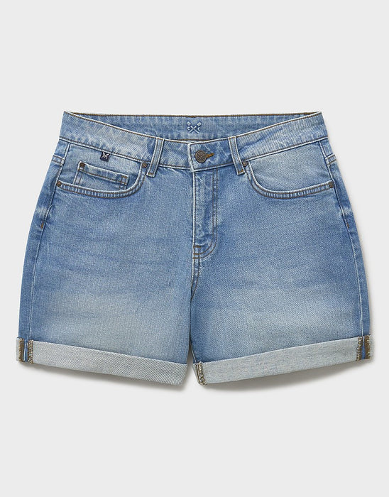 Crew Clothing Women's Denim Shorts in Light Wash