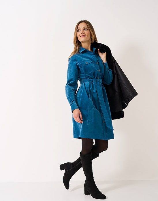 Crew Clothing Women's Elsie Cord Dress in Blue