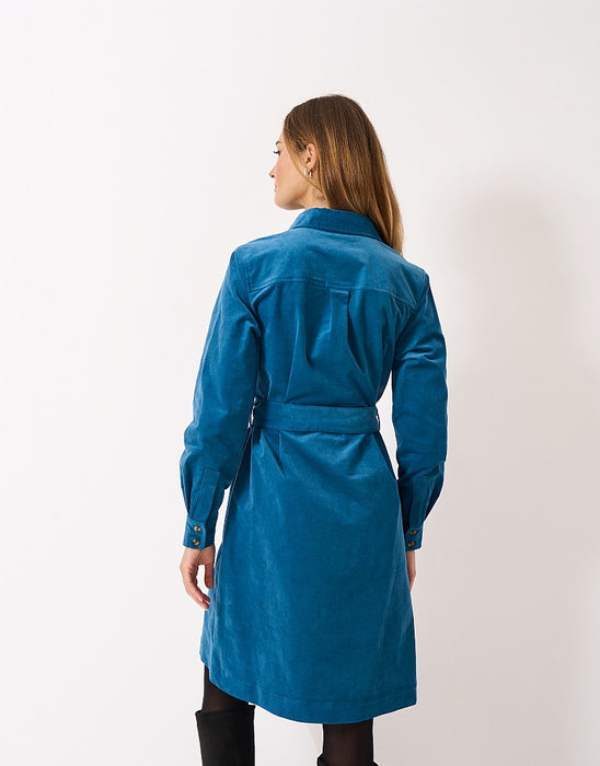 Crew Clothing Women's Elsie Cord Dress in Blue