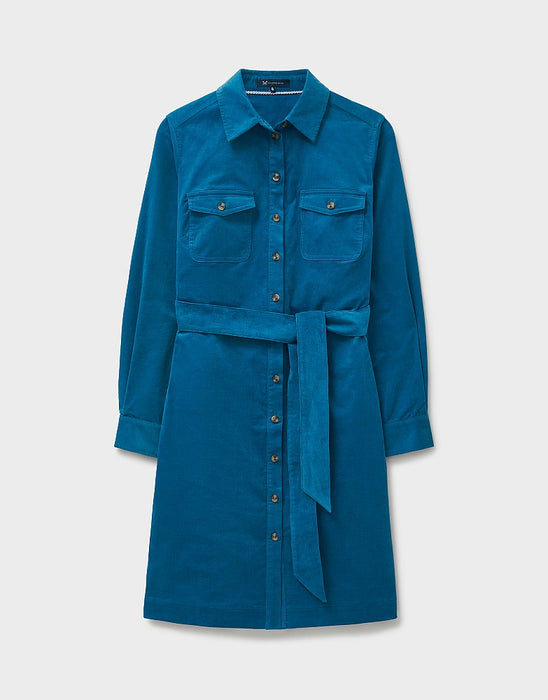 Crew Clothing Women's Elsie Cord Dress in Blue