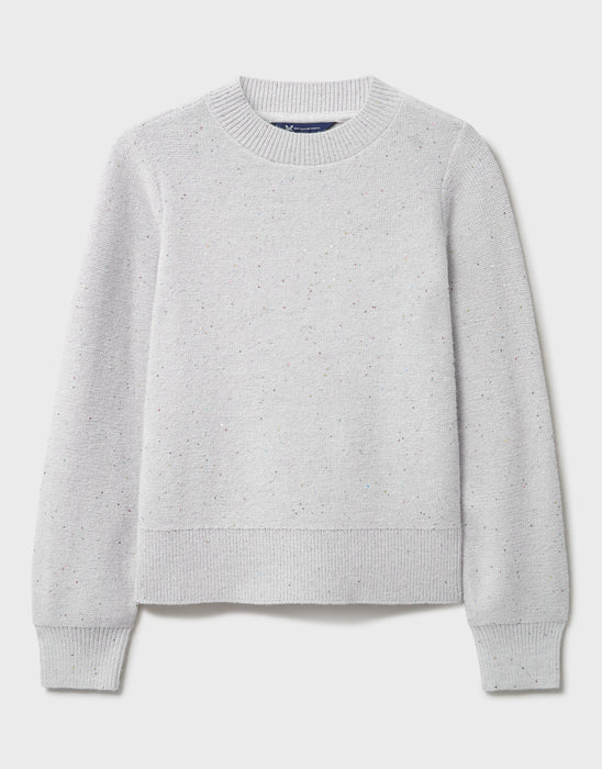 Crew Clothing Women's Glitterball Yarn Jumper In Grey Mist