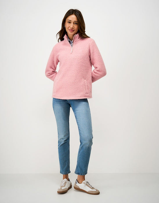 Crew Clothing Women's Half Zip Sweatshirt In Pink