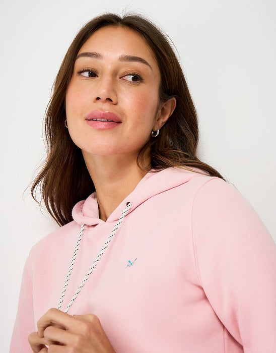 Crew Clothing Women's Heritage Cotton-Mix Hoodie in Light Pink