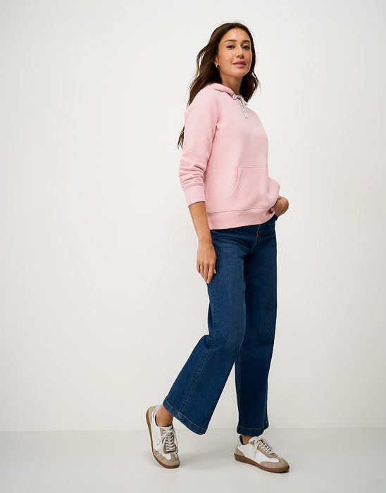 Crew Clothing Women's Heritage Cotton-Mix Hoodie in Light Pink