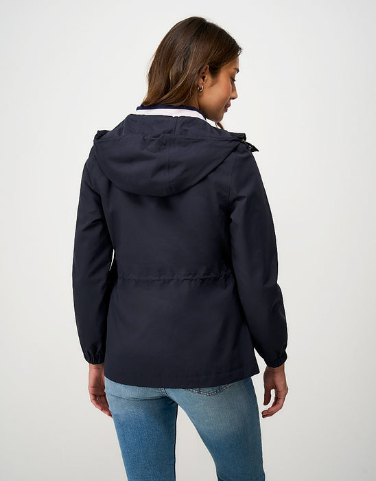 Crew Clothing Women's Hooded Waterproof Raincoat In Navy