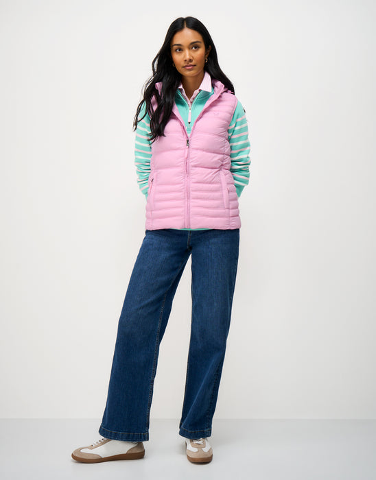 Crew Clothing Women's Lightweight Padded Gilet In Pink Lavender