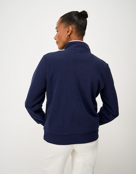 Crew Clothing Women's Micro Fleece Quarter Zip Sweat in Navy