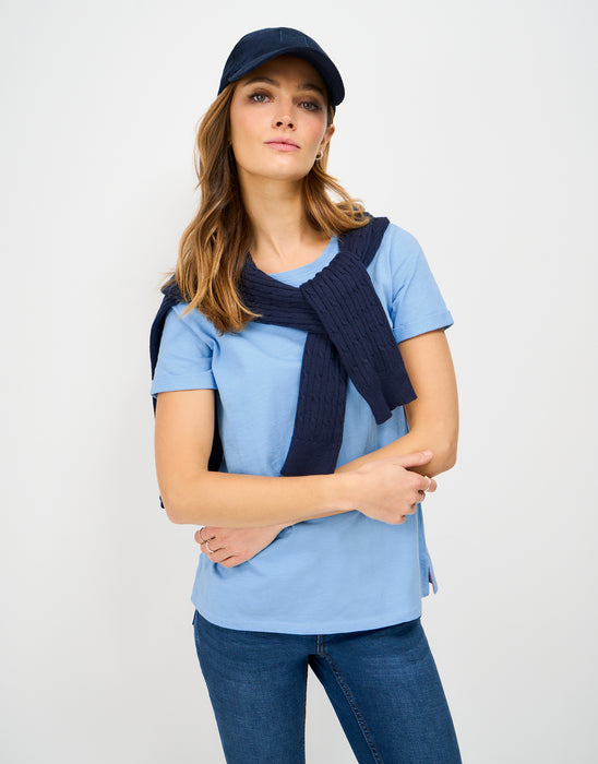 Crew Clothing Women's Perfect Crew Slub T-Shirt In Boy Blue